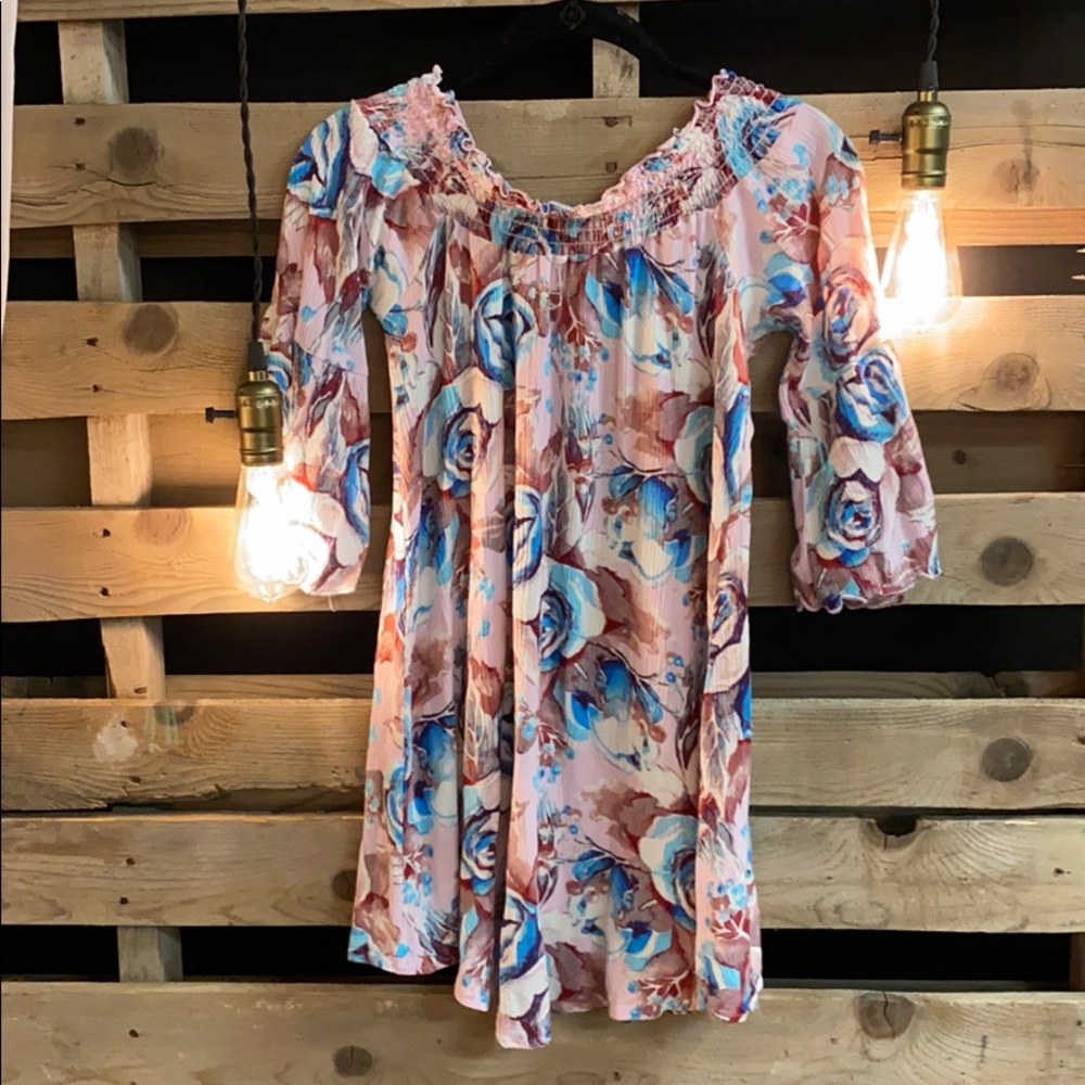 Floral Off the Shoulder Dress